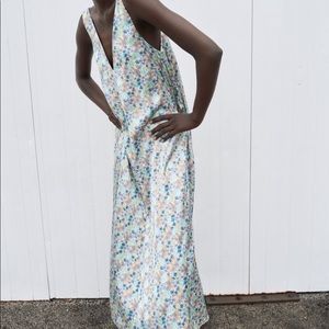 Zara silk floral midi dress